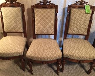 Set of 3 Antique Refurbished Westlake Chairs