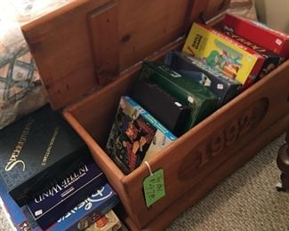 Solid WoodToy Box and Games
