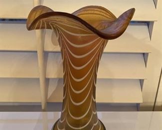 Antique Art Nouveau Poschinger Glass Vase