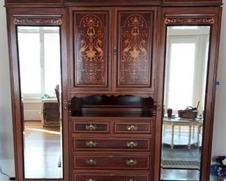 Beautiful Antique Mahogany English Compactum or Large Wardrobe