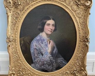 Portrait of a Lady in a Blue Dress
