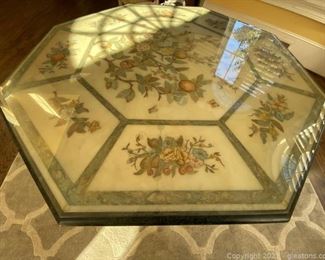 Rare Italian Octagonal Marble Dining Table