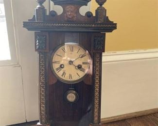 Rare Mini Antique Junghans German Regulator Wall Clock