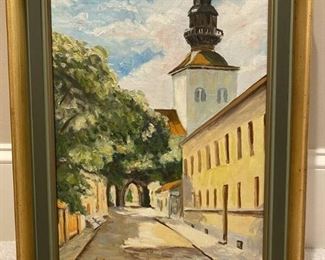 Stockholms Church Original Oil Painting