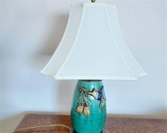 Unique Teal Table Lamp with Shade