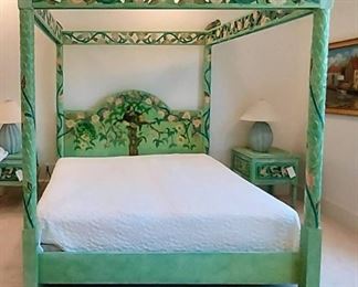 Vibrant Arte De Mexico 4 Poster King Canopy Bed