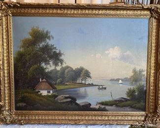 Vintage Original Coastal Landscape