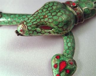 The enamel color combination on this necklace is sensational!