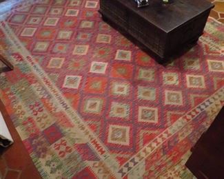 Stunning large Kilim wool rug - the colors in this one are stupendous!
