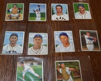 10 Bowman 1950 Baseball Cards