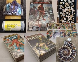 Vintage Comics, Jewelry, Coins and more