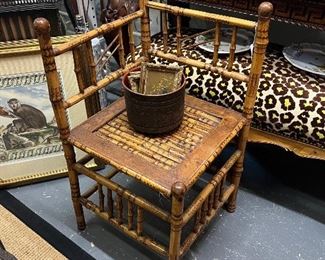 19c. Bamboo Corner Chair