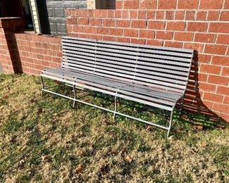 6’3” extremely heavy wrought iron vintage bench