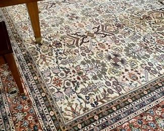 handmade wool rug, approximately 18’x 12’