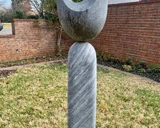 5’ tall granite sculpture by Peggy Burke (Greensboro 1972)