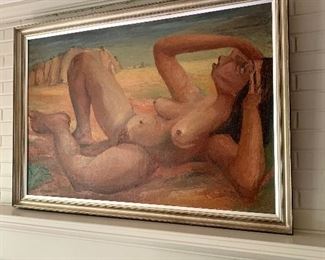 original oil on board, by M. Martinez Riadigos, 1955