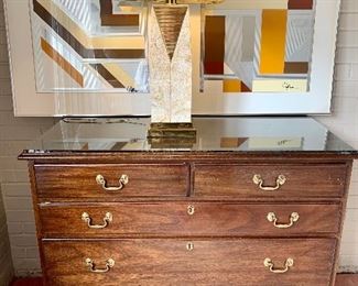 Virginia Galleries Henkel-Harris 5 drawer chest, 35” tall by 42” wide