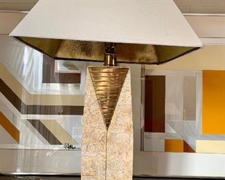 Maitland Smith stone lamp