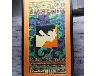 Antique Collectible Barbra Streisand Belle of 14th Street CBS Television Art Nouveau Poster