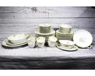 Large Set of Noritake China Dishware Pink Rose Floral Occupied Japan