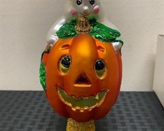 Merck Familys Old World Christmas JackoLantern Christmas Tree Topper Ornament