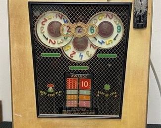 Vintage Rotamint Luxus Wall Mounted German Slot Machine
