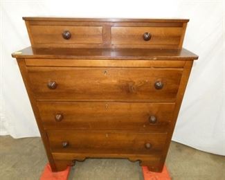 1800'S WALNUT 2 OVER 3 CHEST