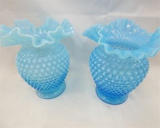 6IN BLUE FENTON HOBNAIL