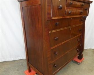 VIEW 4 LATE 1800'S BURAL WALNUT CHEST