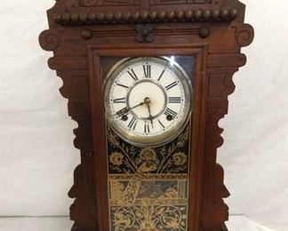 15X24 KITCHEN CLOCK W/ PEACOCK