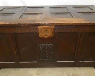 38X17 OAK MISSION STYLE TRUNK