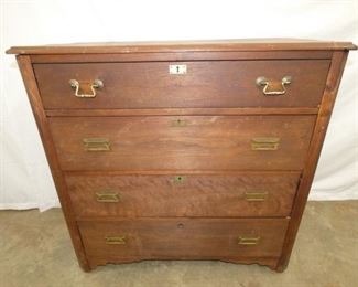 EARLY 4 DRAWER WALNUT CHEST