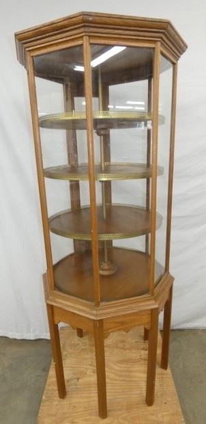 OAK 2PC. REVOLVING STORE DISPLAY