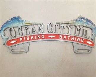 OCEAN CITY FISHING PLATE TAG TOPPER