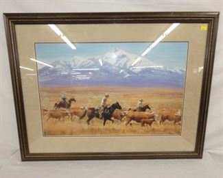 WESTERN PICTURE SIGNED R JONES