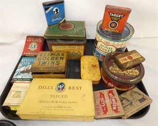 VARIOUS EARLY TOBACCO TINS