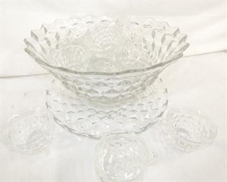 AMERICAN FOSTORIA PUNCH BOWL W/ CHARGER