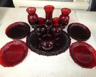 RUBY RED GLASS WARE