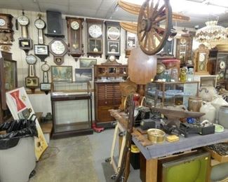 WALL CLOCKS, COUNTRY STORE ITEMS