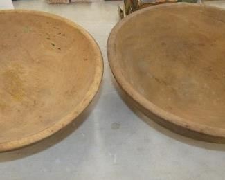 EARLY WOODEN DOUGH BOWLS