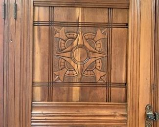 Home Office Cabinet. Doors have been repurposed from an old ship