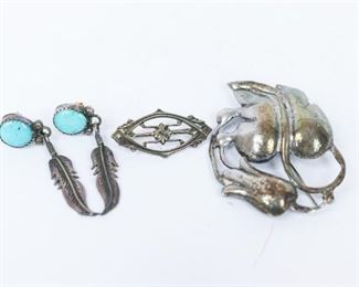Sterling jewelry. The broach pin is Beau