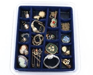Assortment of Fine gold and sterling jewelry
