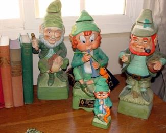 Vintage, Decanters, Hoffman, Lucky Leprechaun, Books, Pearl Buck