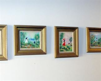 Louis Cardin, 1978, Signed, Enamel on Copper, Mid Century, Art, Antique Rug Beater