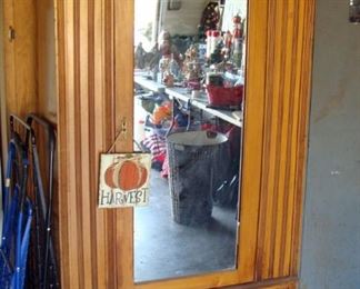 Antique, Oak, Armoire, Closet, Storage, Entertainment, Cabinet