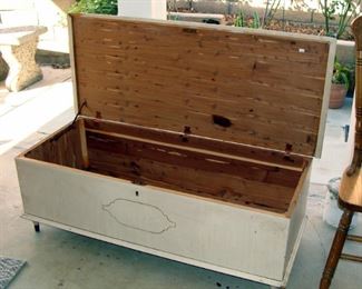 Vintage, Mid Century, Painted Cedar Chest