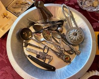 Silver small vintage utensils 