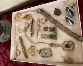 Antique jewelry gold and silver