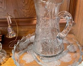 Large crystal pitcher